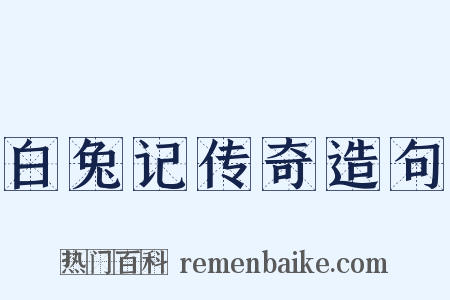 白兔记传奇造句是什么意思的图片